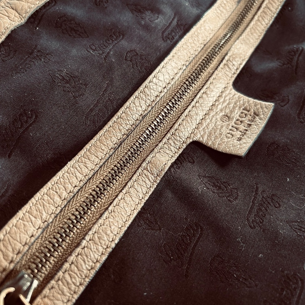 Gucci Vintage Tan Leather Bamboo Tassel Hobo Bag Made in Italy Authentic - Picture 9 of 10